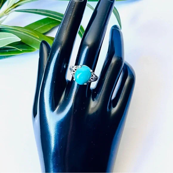 Genuine Natural Turquoise Sleeping Beauty Ring, Value For Money Unique Jewelry